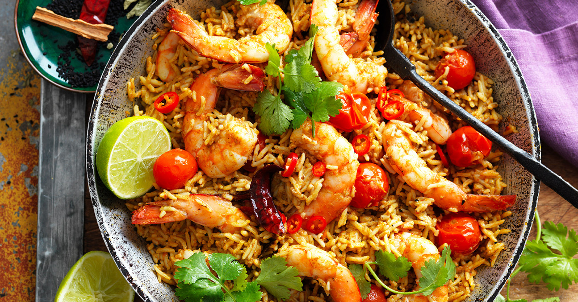 One-pan Coconut Chettinad Prawn Curry Recipe | myfoodbook | Coconut Prawn Curry Recipe